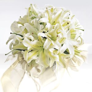 Exotic White Lily Bridal Bouquet