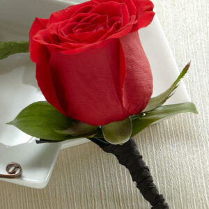 Red Rose Boutonniere