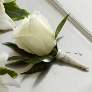 White Rose Boutonniere