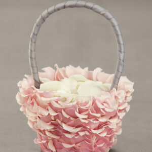 Pink Petal Flower Girl Basket