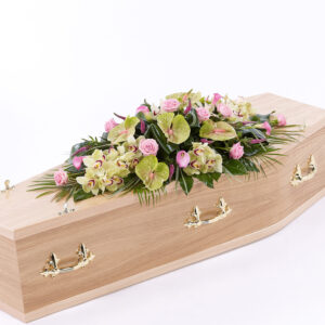 Rose, Orchid and Calla Lily Casket Spray